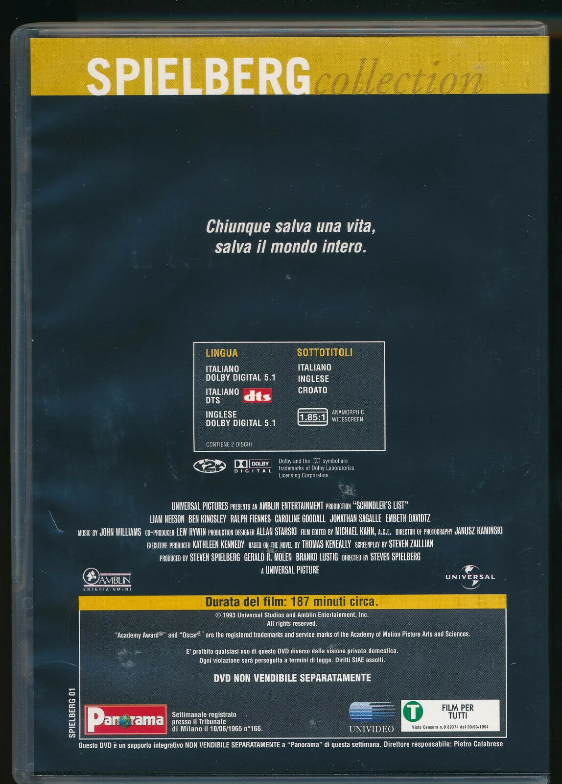 EBOND Schindler's List Editoriale DVD DB752442 - Image 2