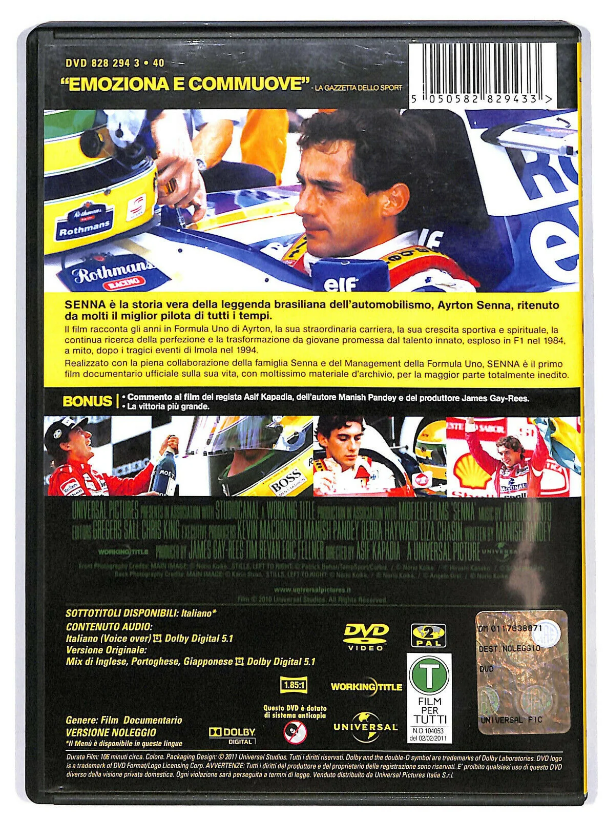 EBOND Senna Senza Paura Senza Limiti Senza Pari Ex Noleggio DVD DB771542 - Image 2