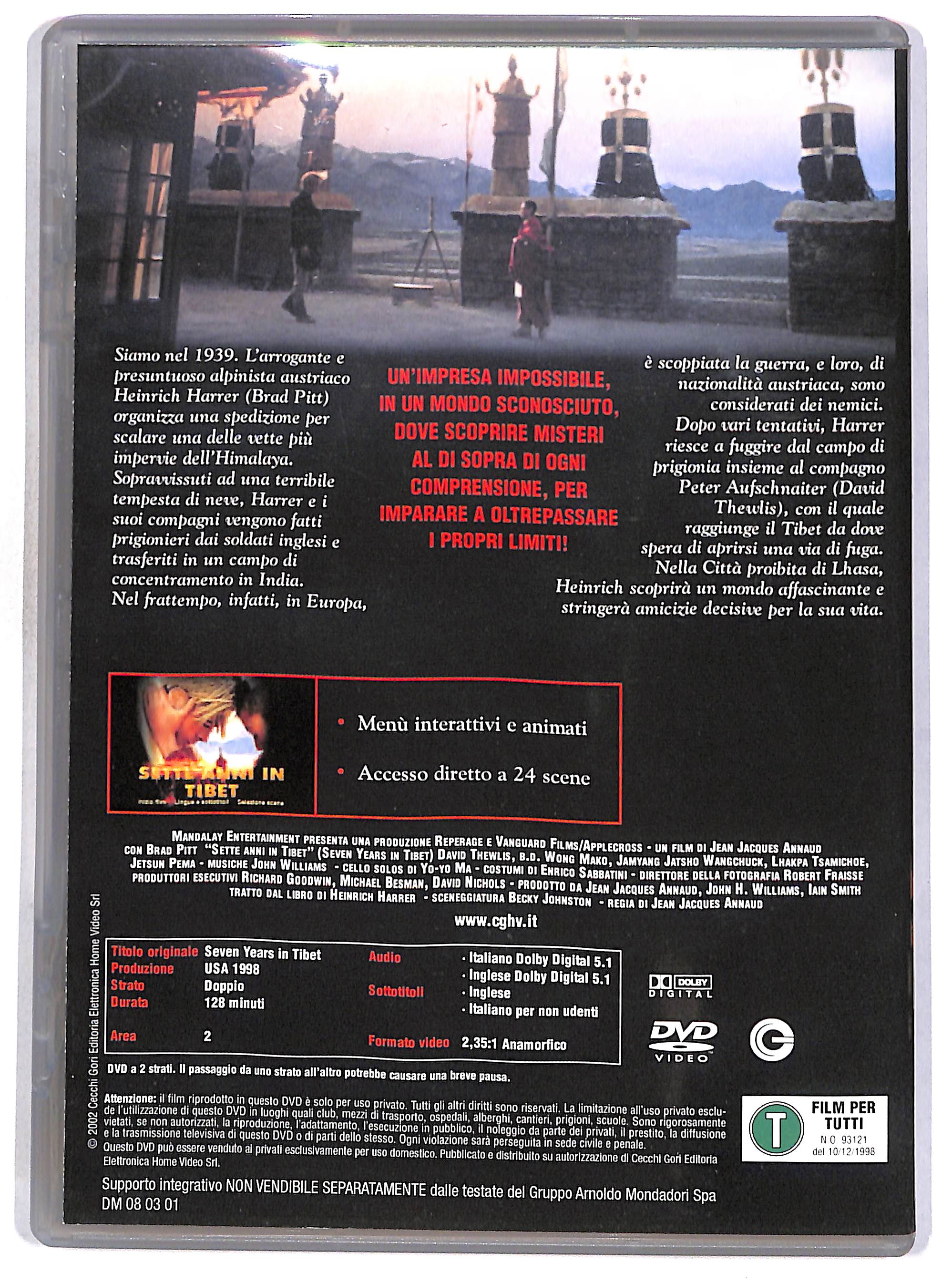 EBOND Sette anni in Tibet EDITORIALE DVD DB683136 - Image 2