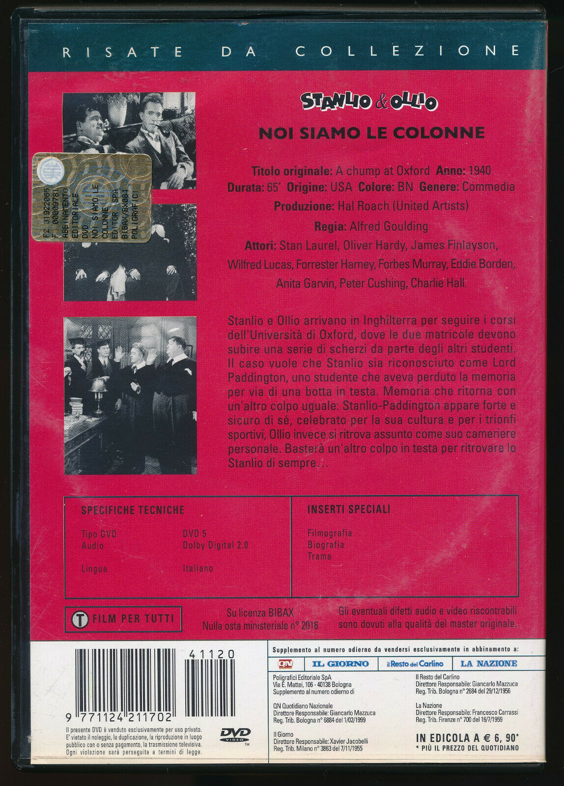 EBOND Stanlio & Ollio Noi Siamo Le Colonne Editoriale DVD DB756154 - Image 2