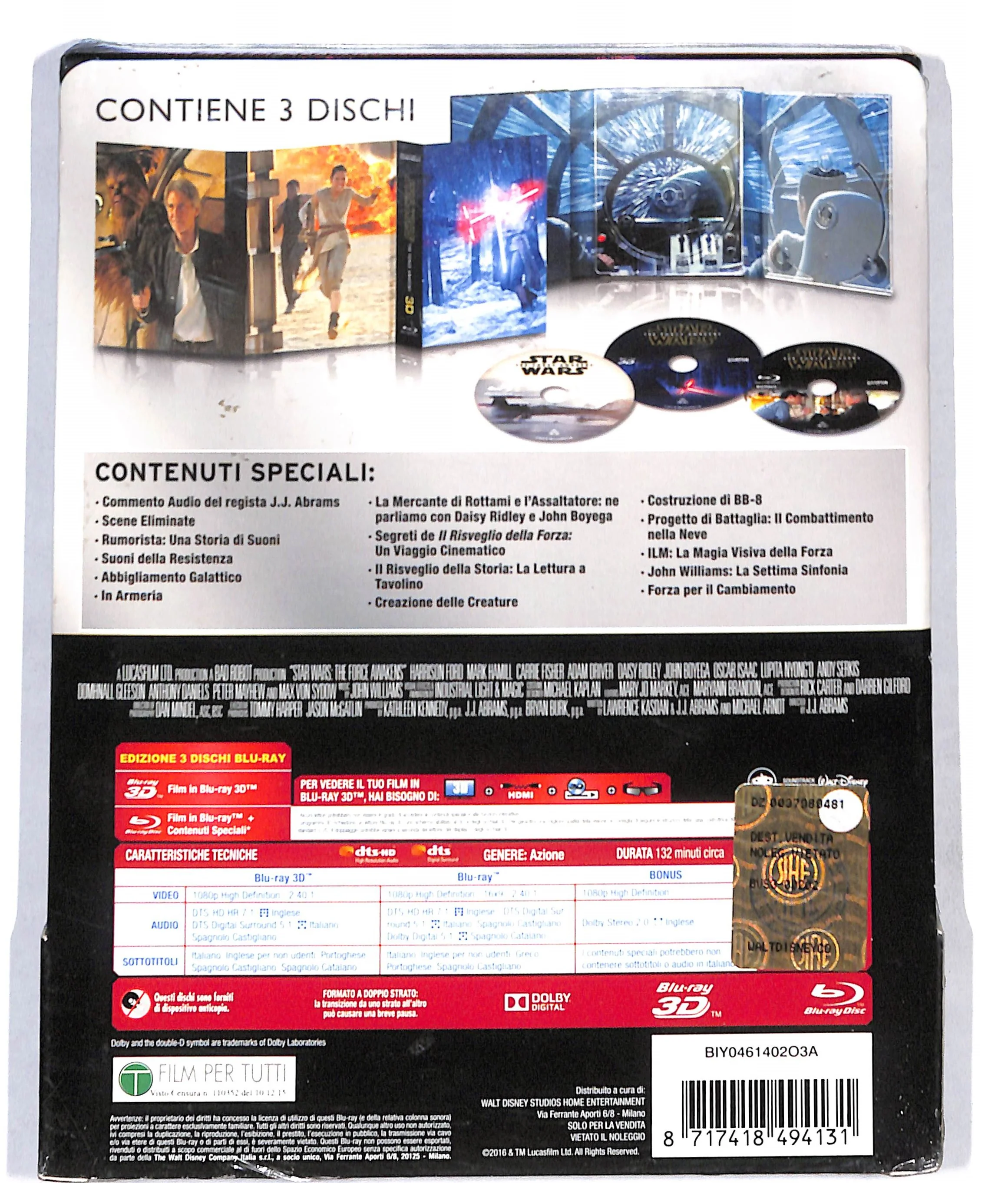 EBOND Star Wars-Il Risveglio della Forza 3DBLURAY+BLURAY+BONUS BLURAY DB689754 - Image 2