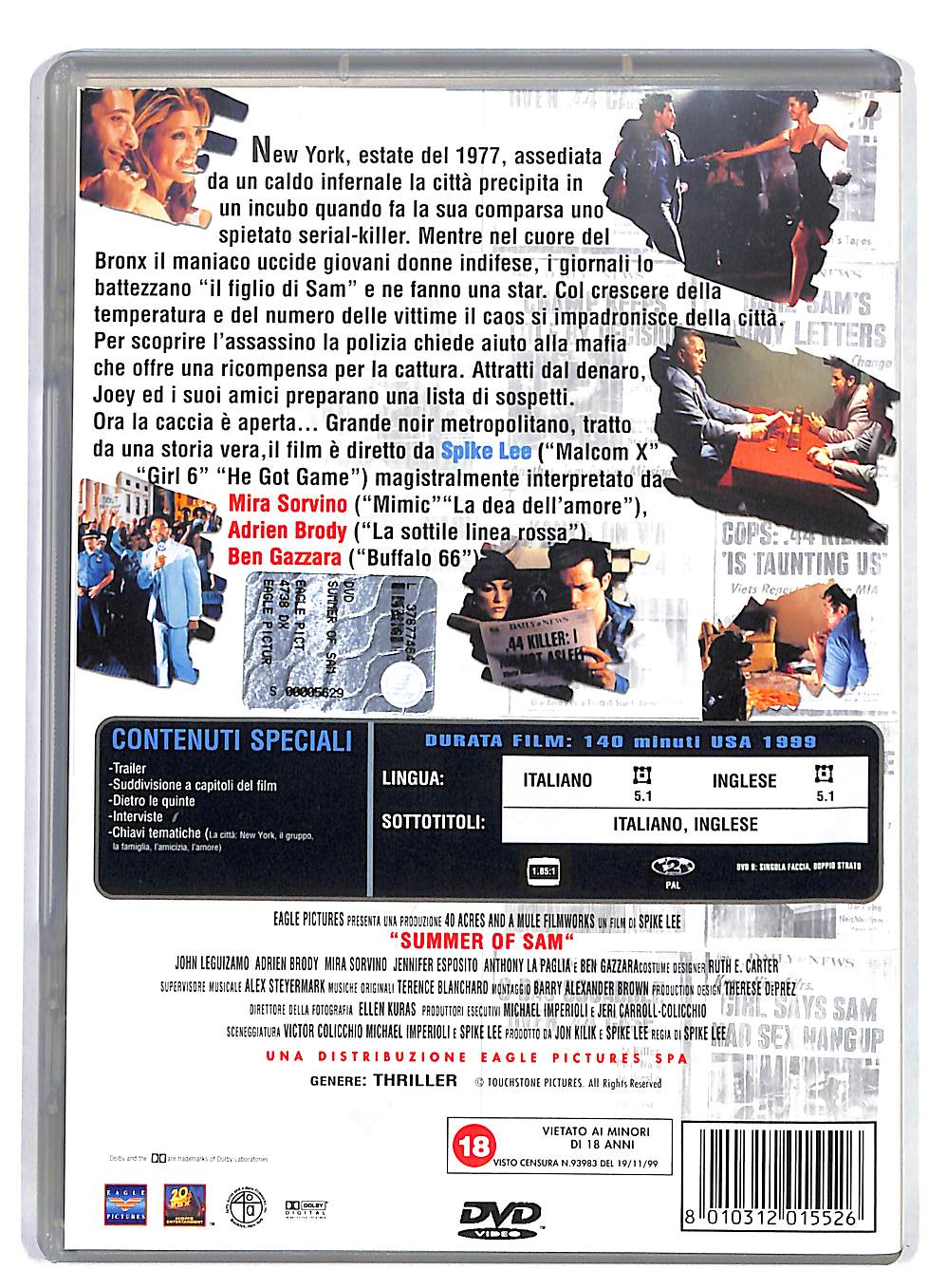 EBOND Summer Of Sam NOLEGGIO DVD DB759262 - Image 2