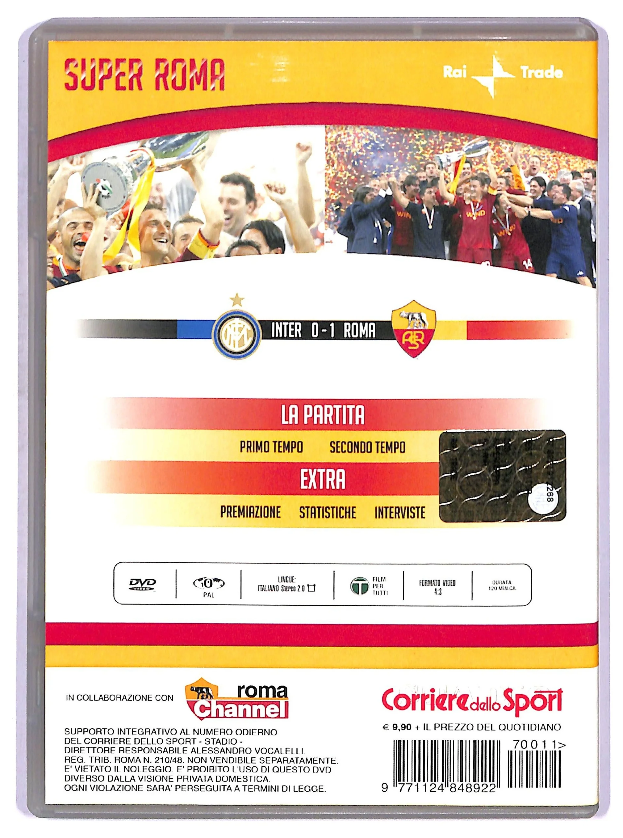 EBOND Super Roma - 20a Super Coppa TIM - Inter Roma EDITORIALE DVD DB731603 - Image 2