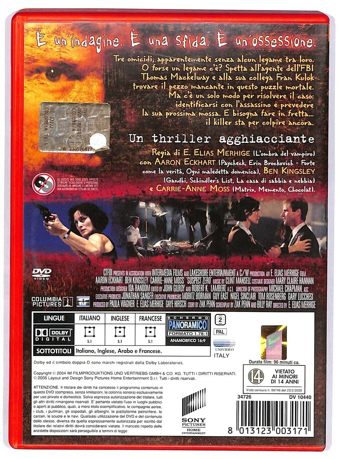 EBOND Suspect Zero Ex Noleggio DVD DB713448 - Image 2