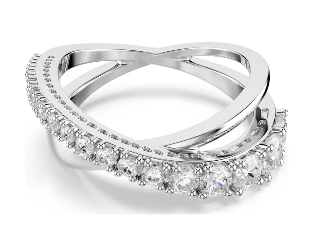 SWAROVSKI 5714955 Anello Hyperbola Bianco Color argento Tg 60 SW004038