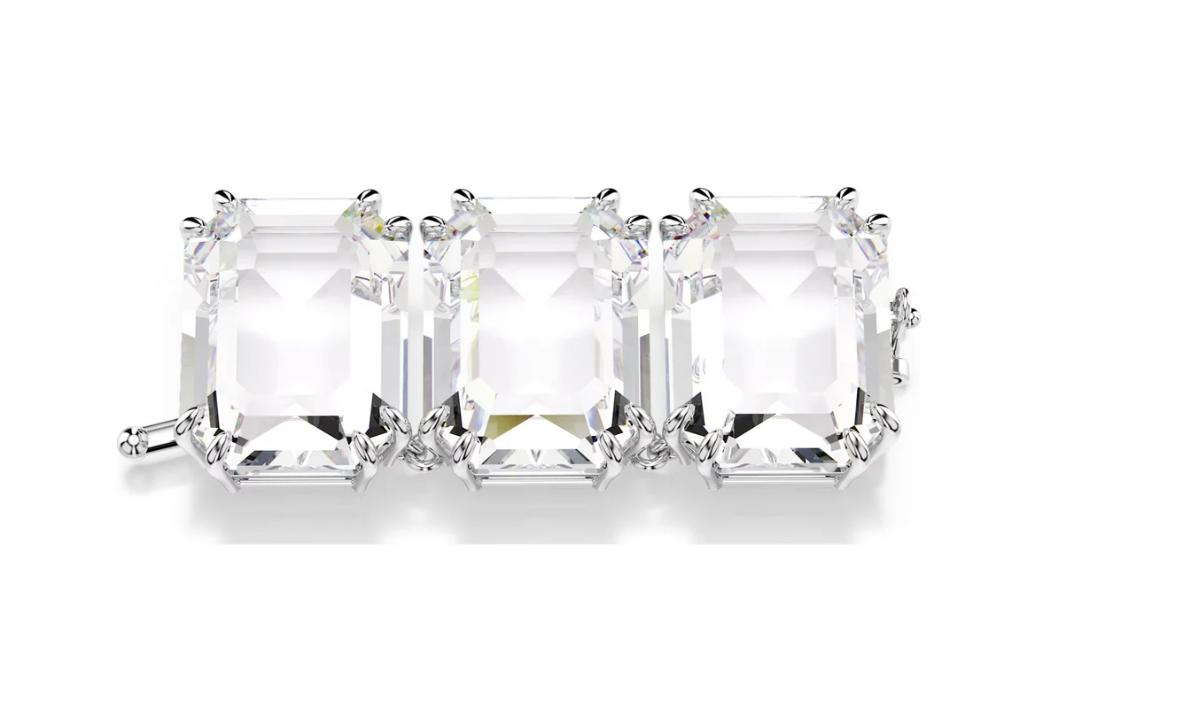 Swarovski 5720627 Extender Millenia Taglio ottagonale Bianco Placcato rodio