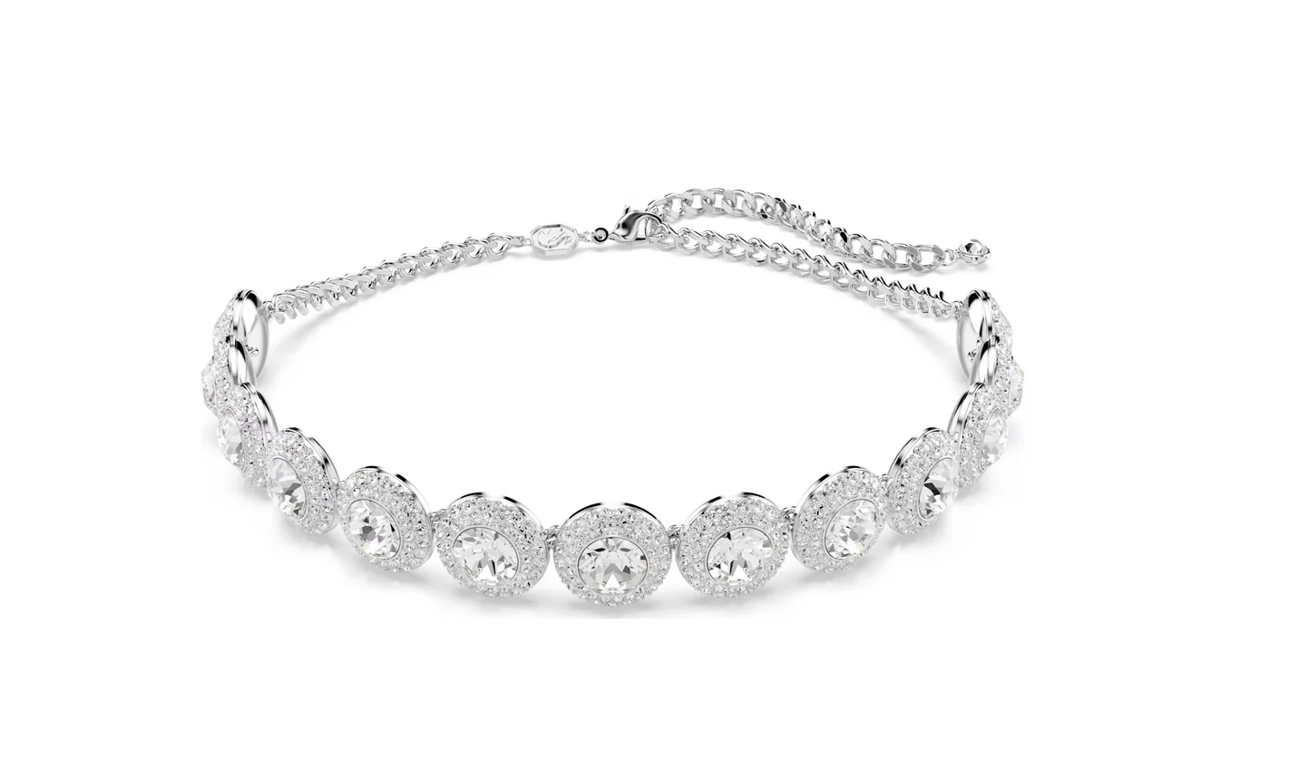 Swarovski 5733194 Girocollo Una Angelic Bianco Placcato rodio