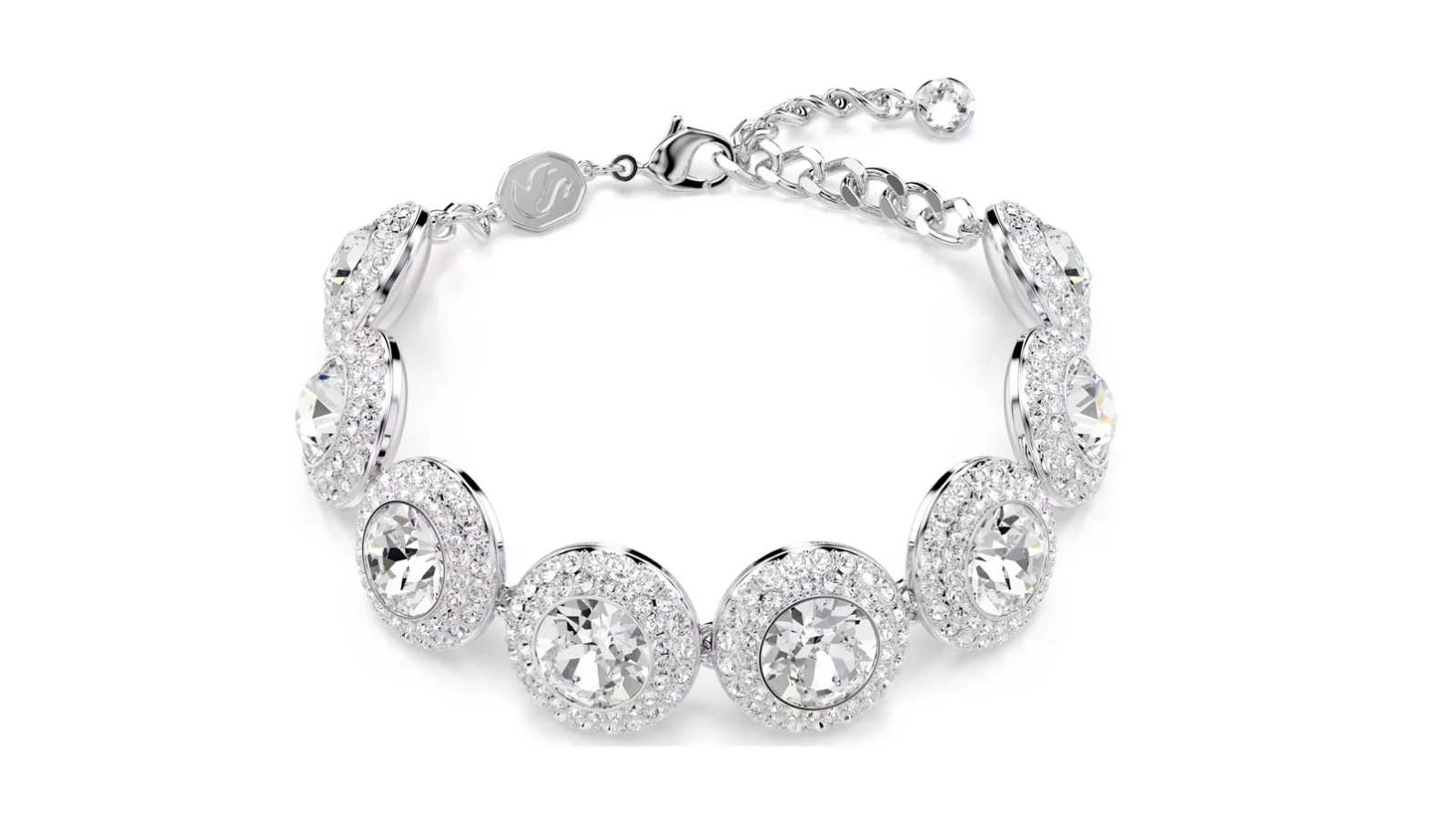 Swarovski 5735343 Braccialetto Una Angelic Bianco Placcato rodio