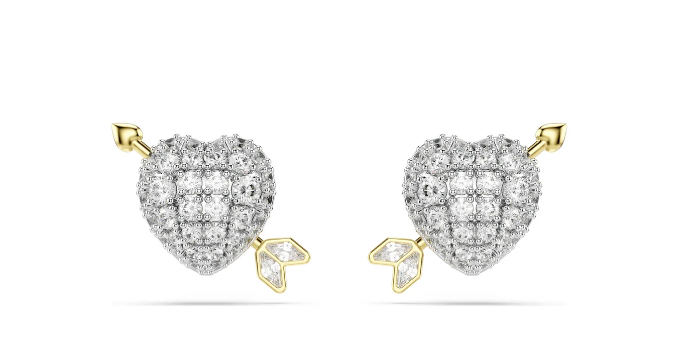 Swarovski 5737298 Orecchini a lobo Idyllia Taglio misto Cuore con freccia