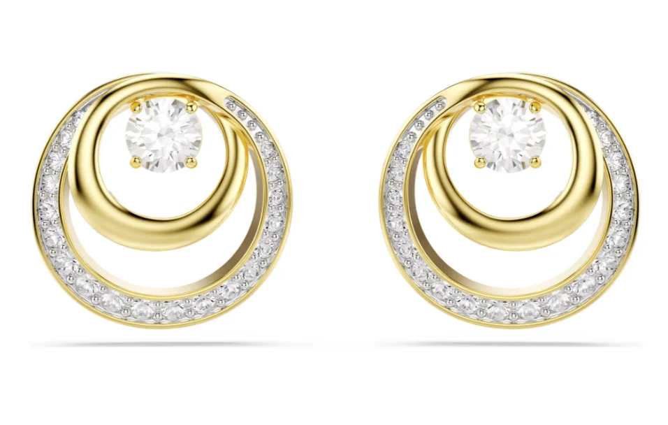 SWAROVSKI 5740407 Orecchini a lobo Hyperbola Bianchi color oro SW004005