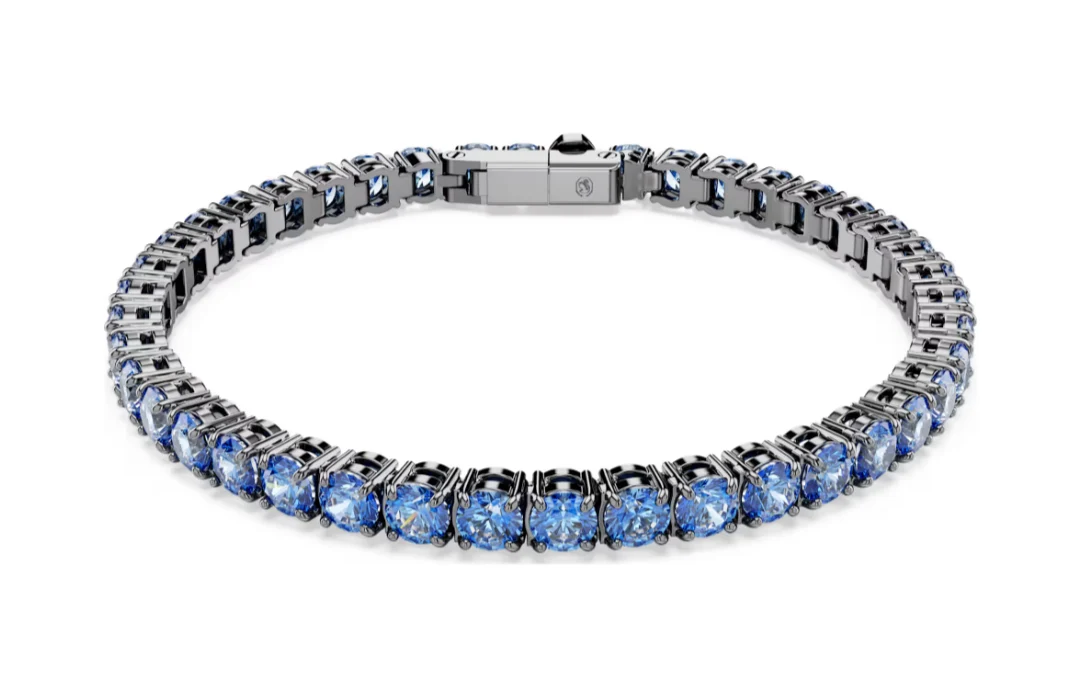 SWAROVSKI 5743438 Bracciale Tennis Matrix Blu Tg S SW004032