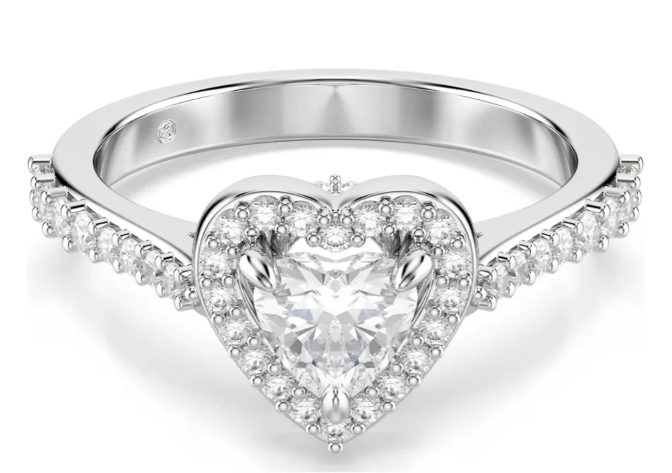 SWAROVSKI 5744045 Anello con motivo Una Angelic Cuore Bianco Tg 58 SW004069