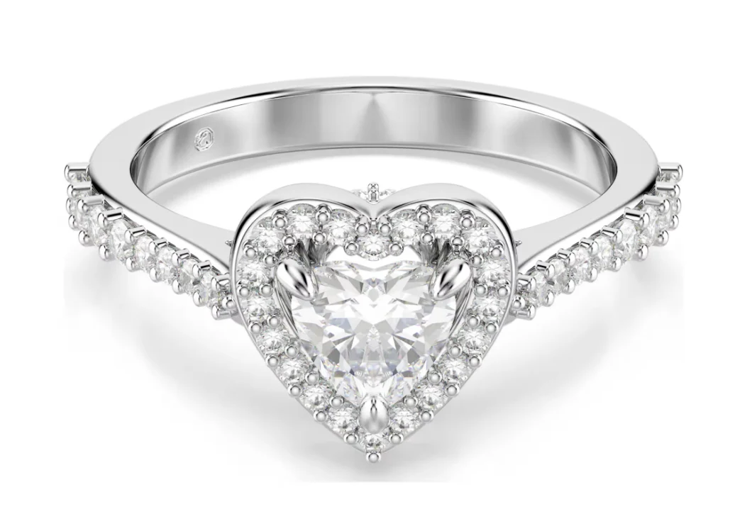 SWAROVSKI 5744047 Anello con motivo Una Angelic Cuore Bianco Tg 52 SW004077