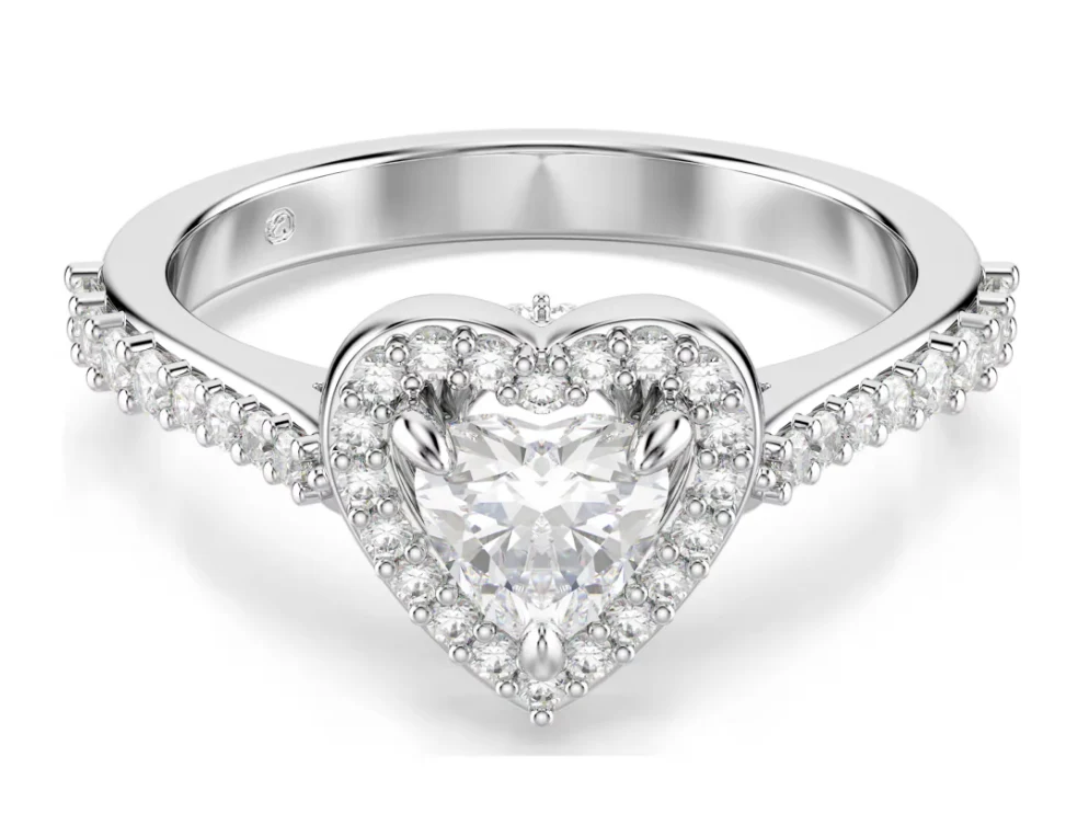 SWAROVSKI 5744048 Anello con motivo Una Angelic Cuore Bianco Tg 50 SW004036
