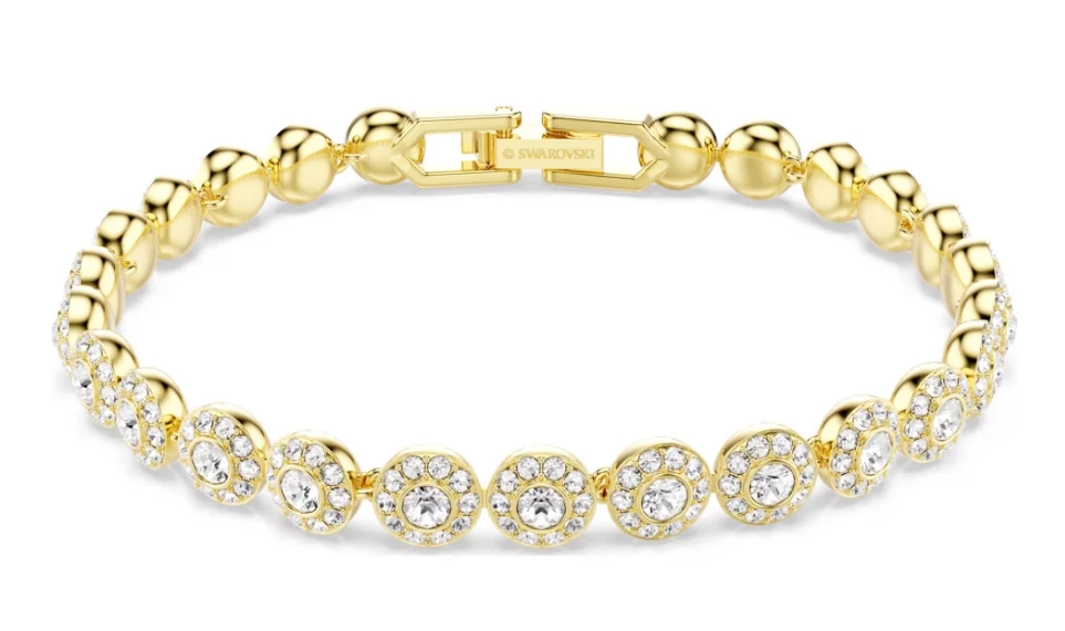SWAROVSKI 5749386 Braccialetto Una Angelic Bianco Color oro Tg M SW004015