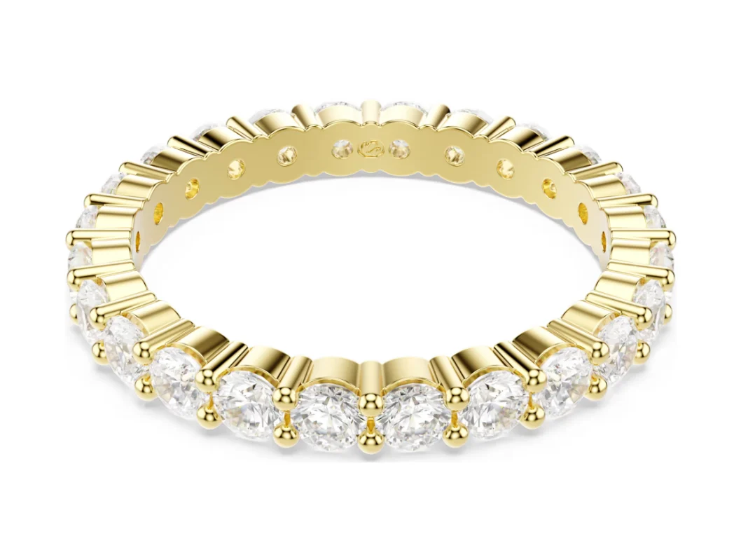 SWAROVSKI 5750615 Anello a fascia Matrix Vittore Bianco color oro Tg 55 SW004006