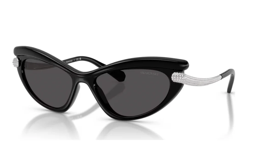 SWAROVSKI 5753505 Occhiali da sole Forma Cat eye SK6038 Neri SW004035