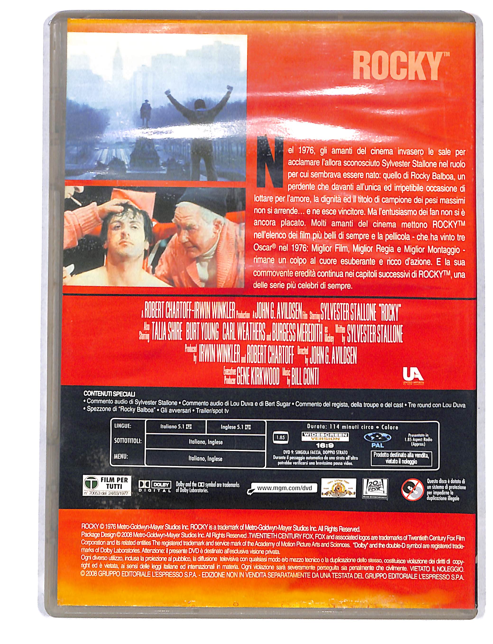 EBOND Sylvester stallone - Rocky vol.1 EDITORIALE DVD DB736104 - Image 2