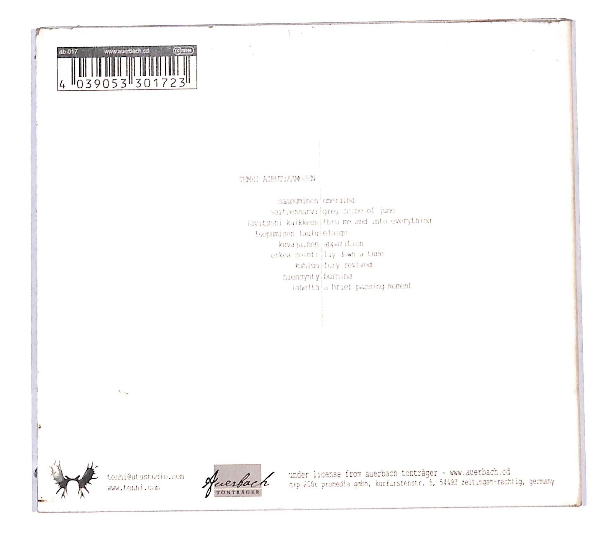 EBOND Tenhi - Airut:Aamujen DIGIPACK CD CB118435 - Image 2