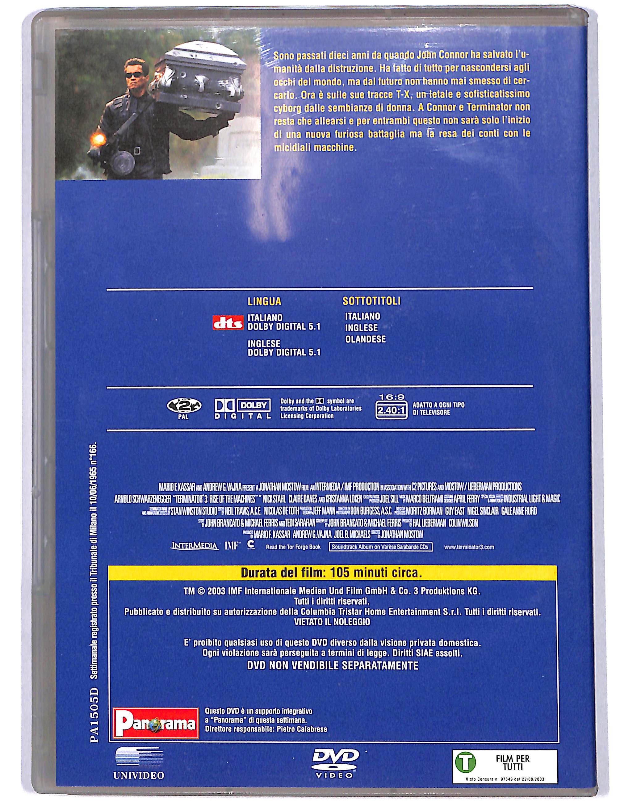 EBOND Terminator 3 Le macchine ribelli EDITORIALE DVD DB754903 - Image 2