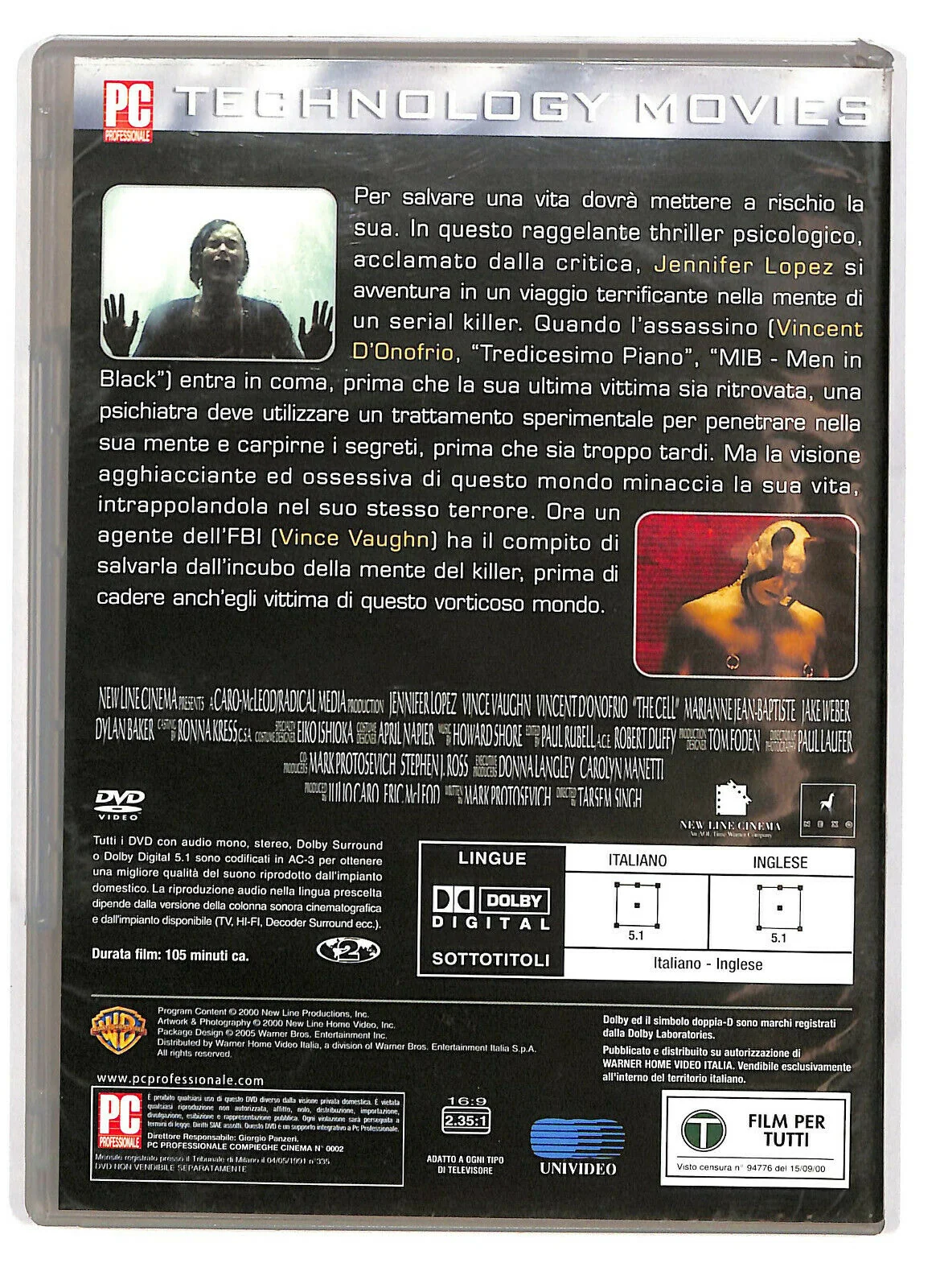 EBOND The Cell La Cellula EDITORIALE DVD DB713650 - Image 2