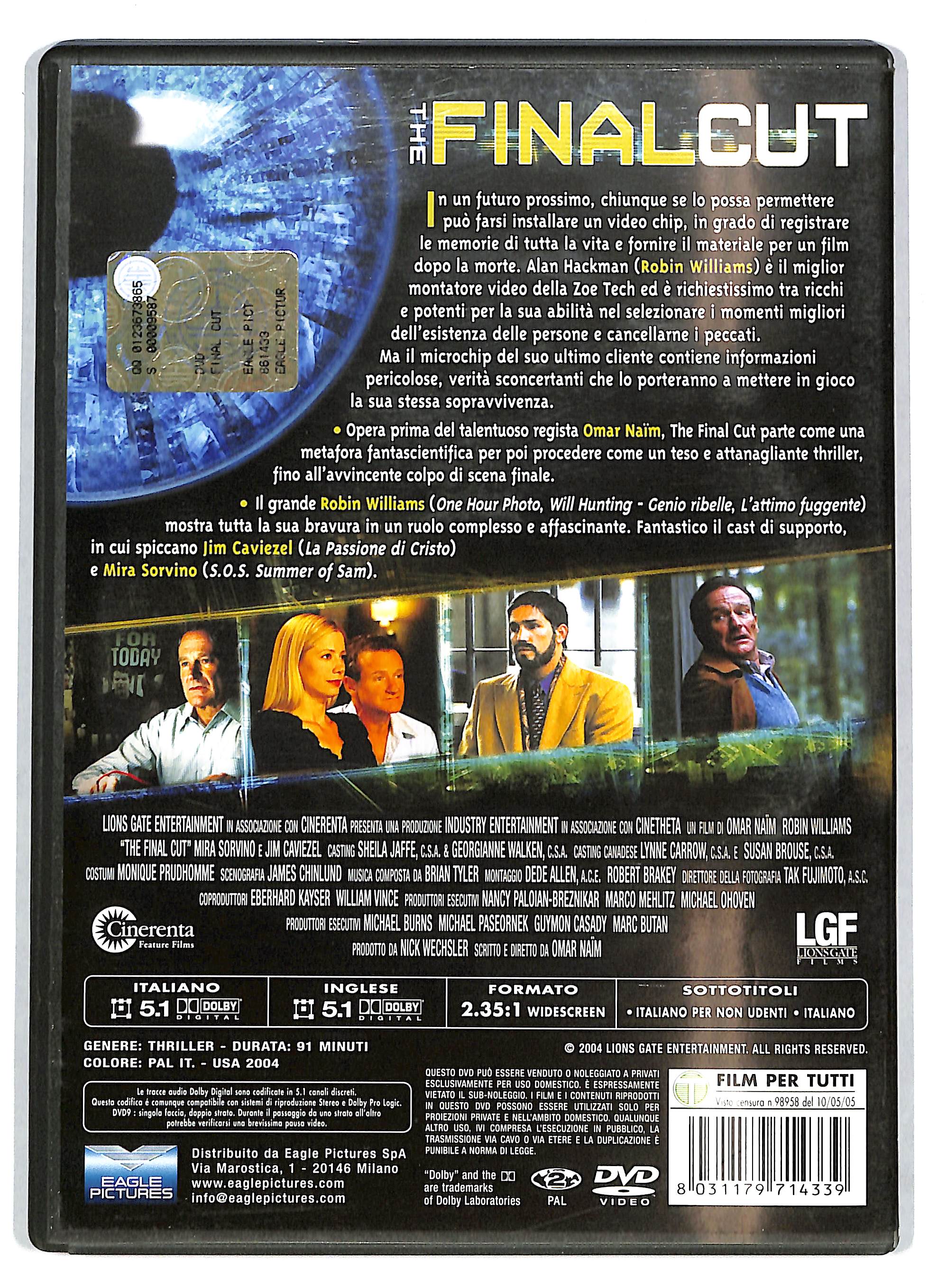 EBOND The Final Cut NOLEGGIO DVD DB724104 - Image 2
