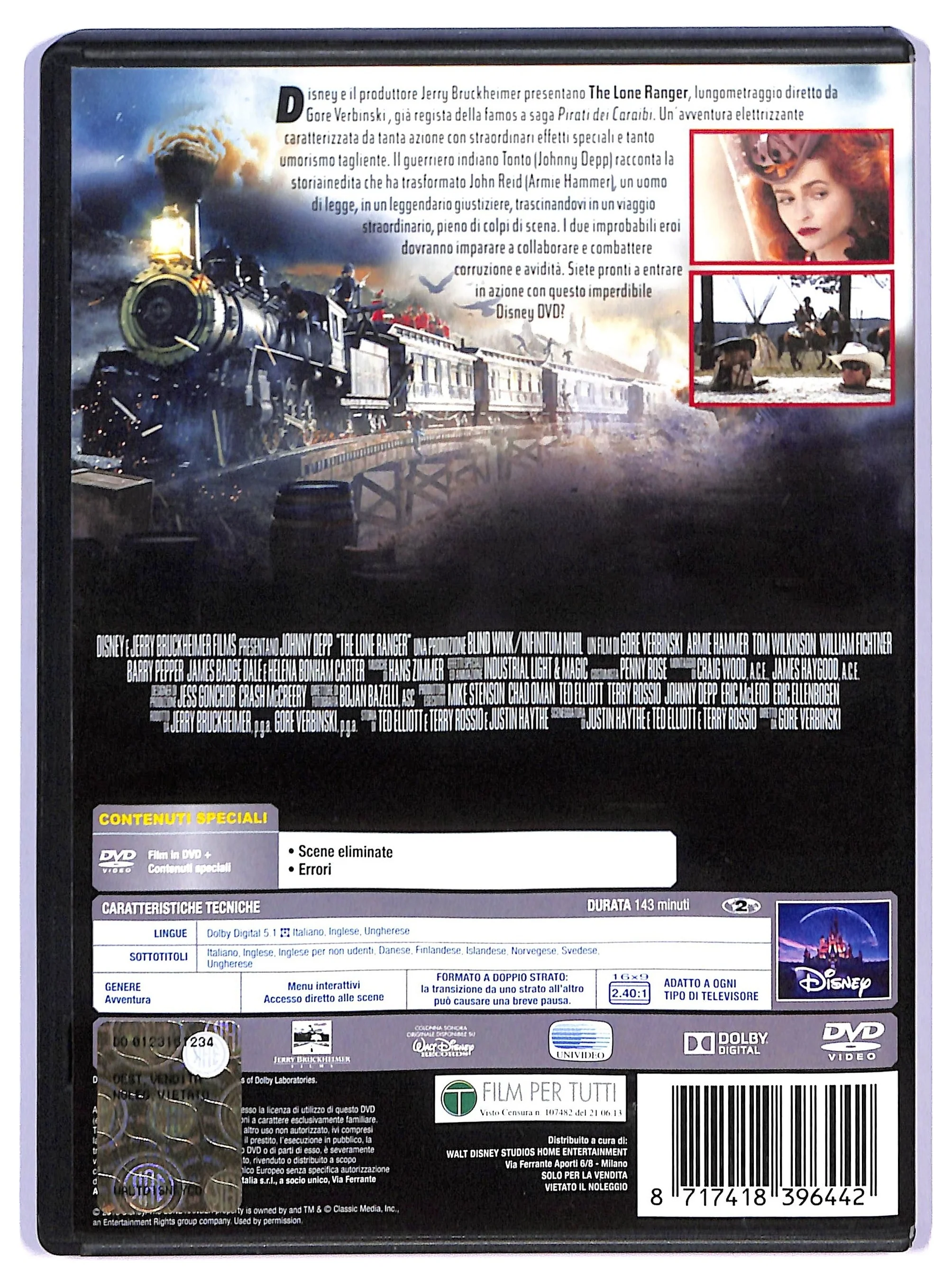 EBOND The Lone Ranger (2013) NOLEGGIO DVD DB749156 - Image 2