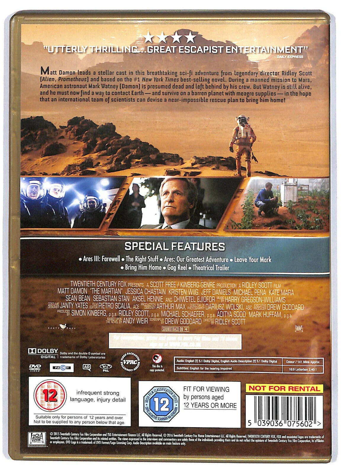 EBOND The Martian Uk Edition DVD DB760342 - Image 2