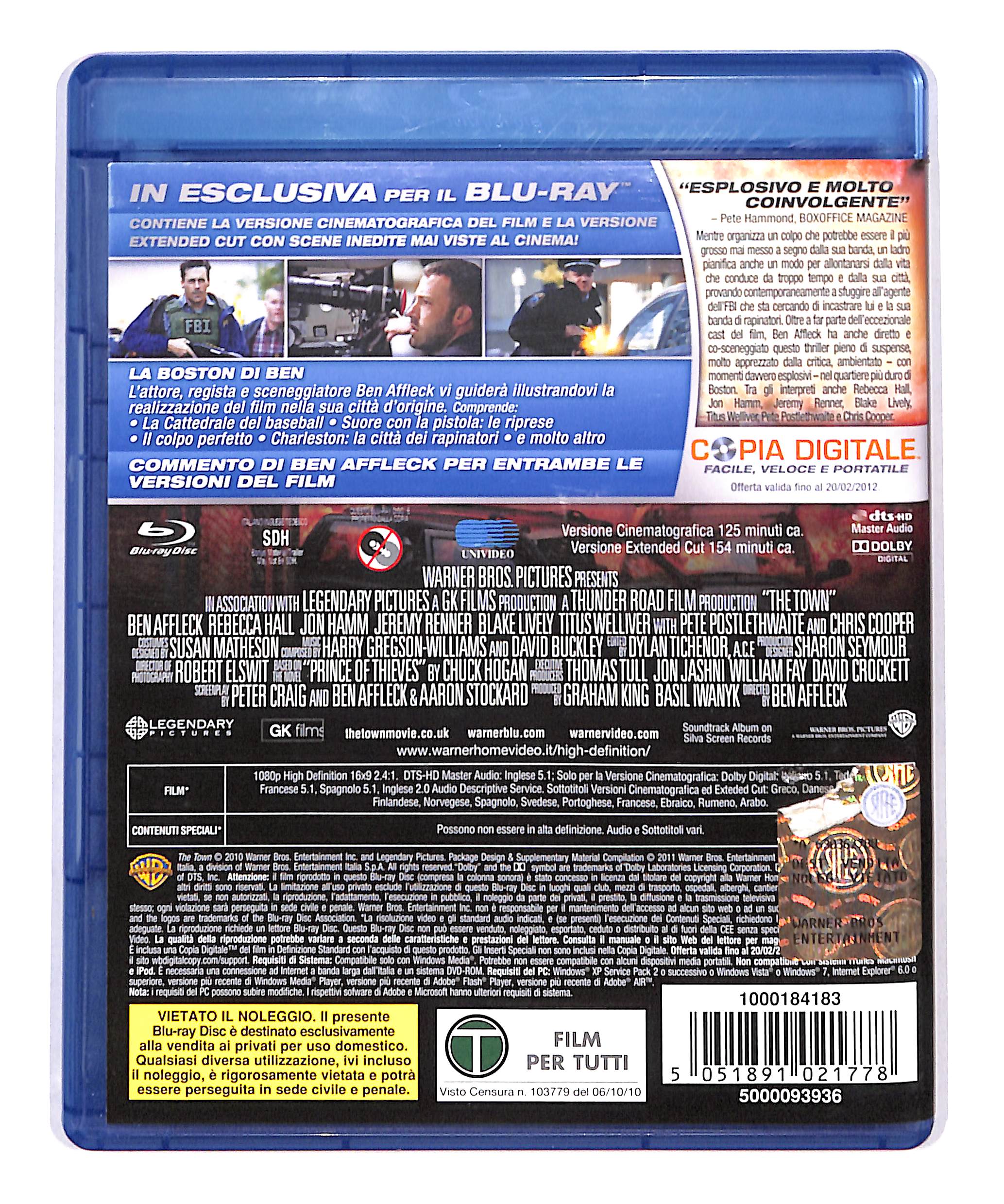 EBOND The Town extended cut BLURAY DB692209 - Image 2