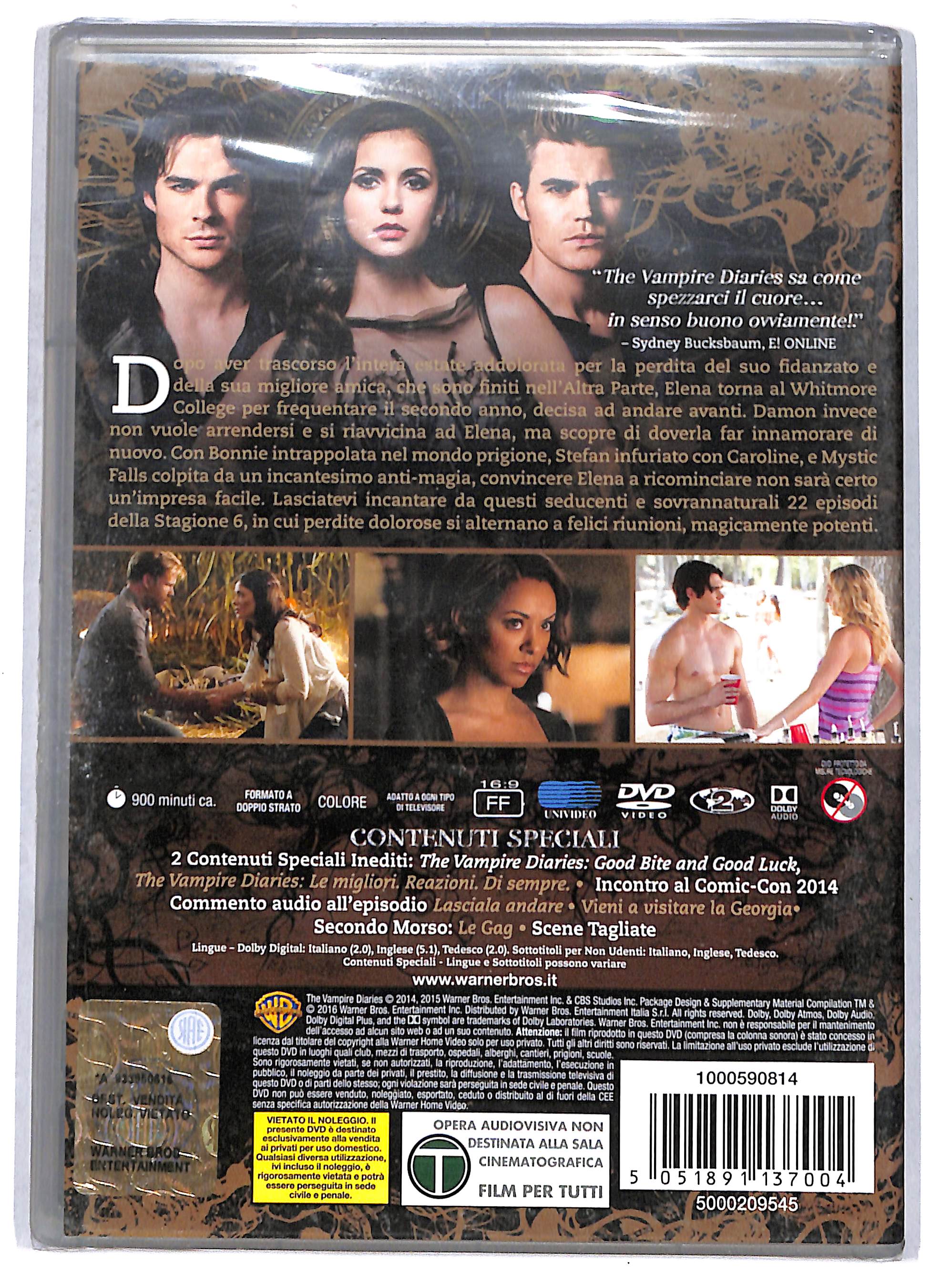 EBOND the vampire diaries - l'amore morde la sesta stagione DVD DB742446 - Image 2