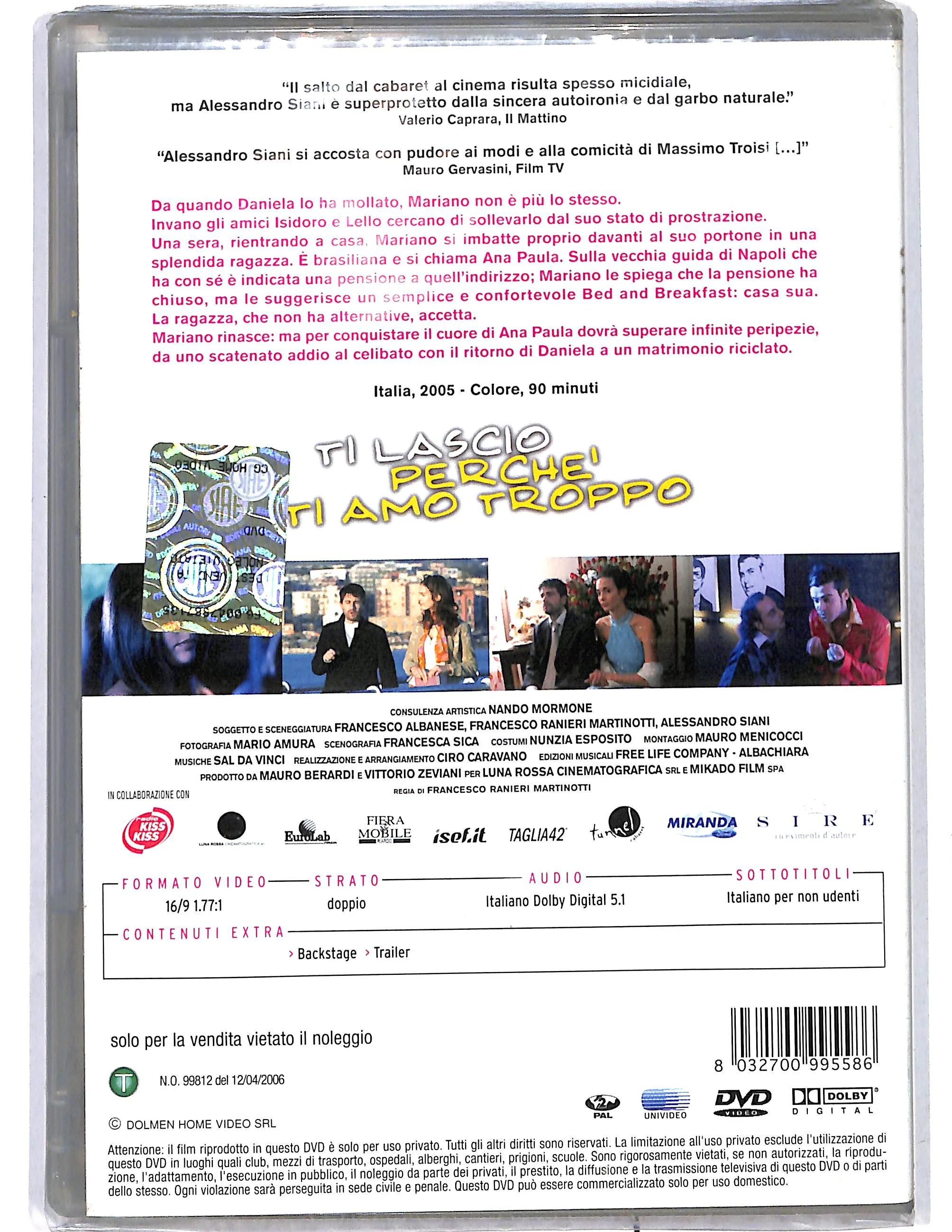 EBOND Ti lascio perche ti amo troppo DVD DB711808 - Image 2