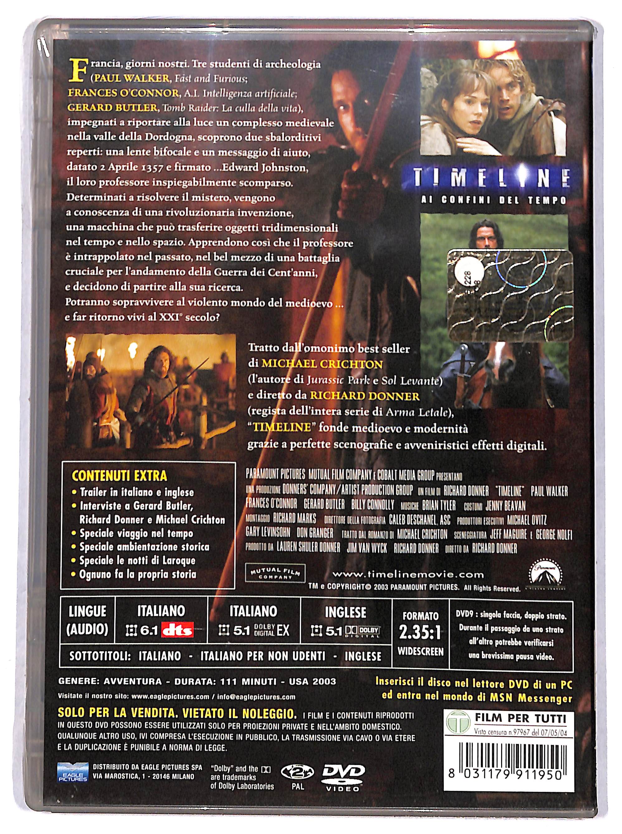 EBOND timeline - ai confini del tempo DVD DB714353 - Image 2