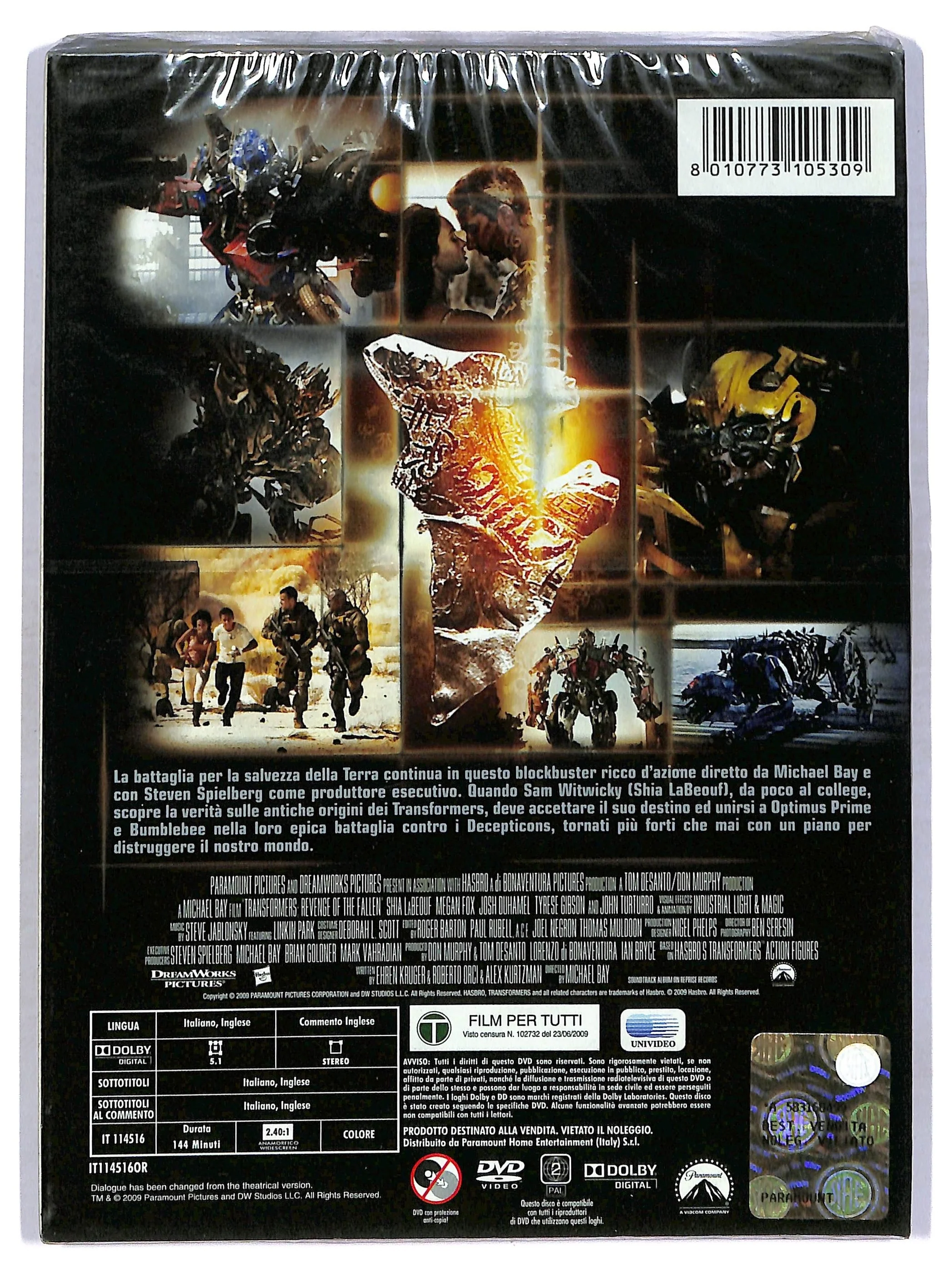 EBOND Transformers - La vendetta del caduto Slipcase SLIM DVD DB760616 - Image 2