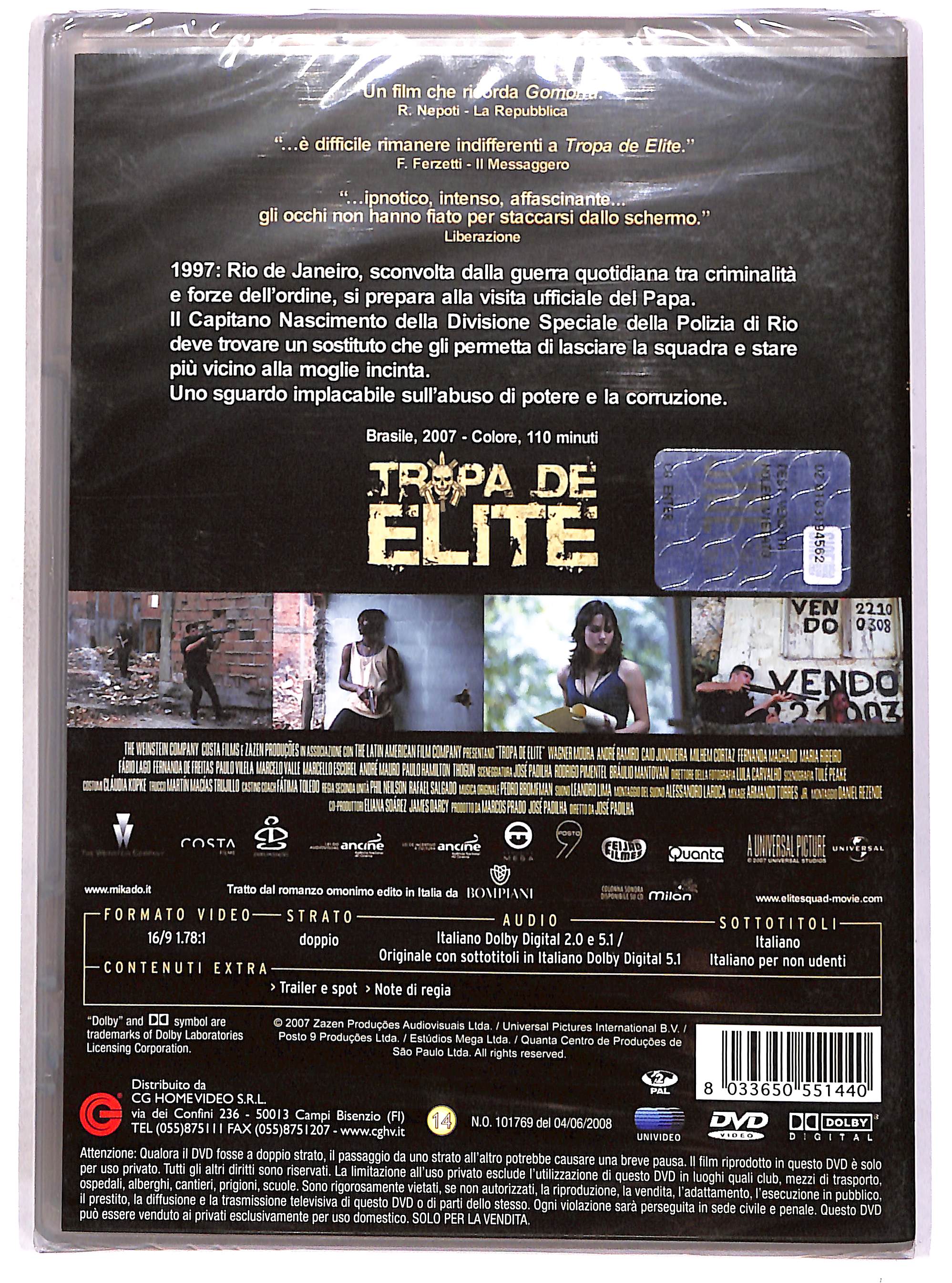 EBOND Tropa de Elite - Gli squadroni della morte DVD DB746101 - Image 2