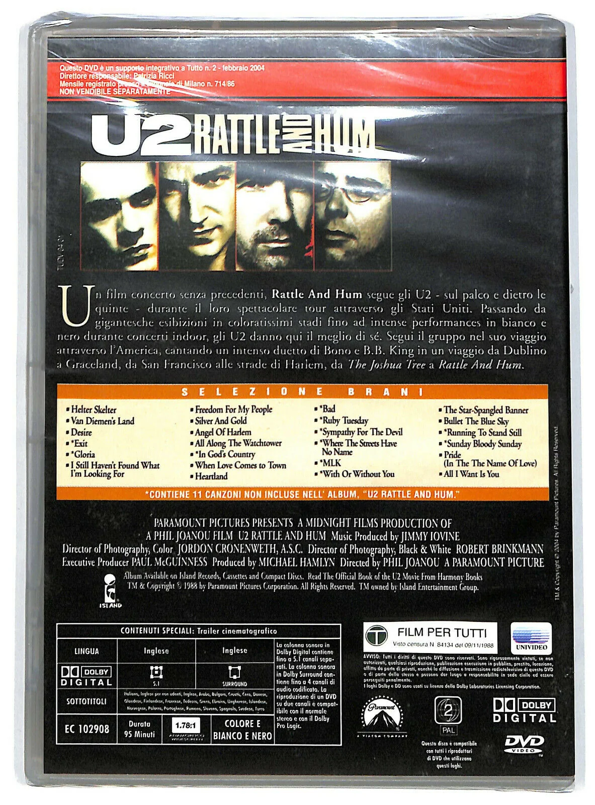 EBOND U2 - Rattle And Hum DVD DB690138 - Image 2