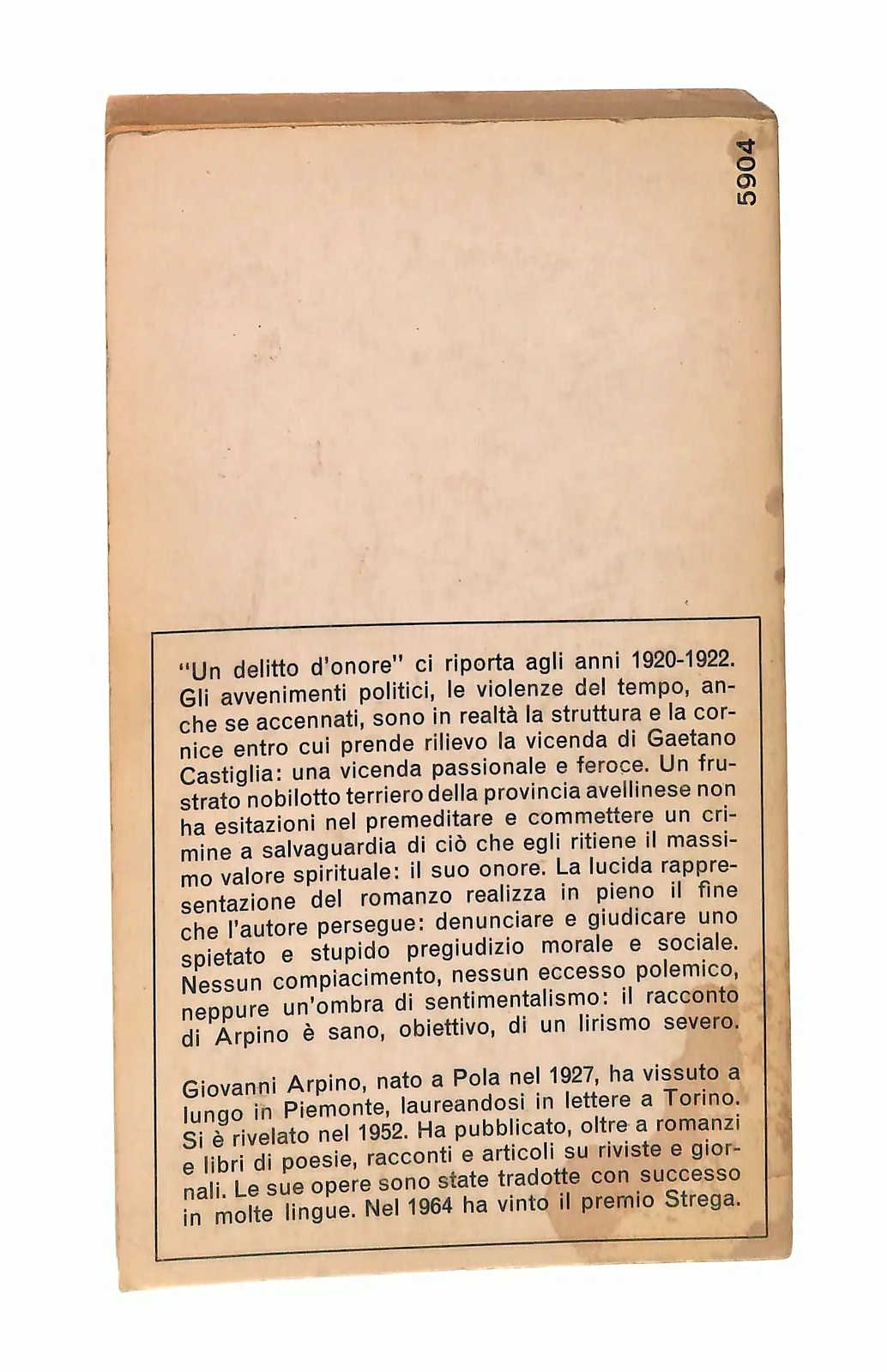 EBOND Un Delitto d Onore Giovanni Arpino Mondadori 1965 Libro LI048401 - Image 2