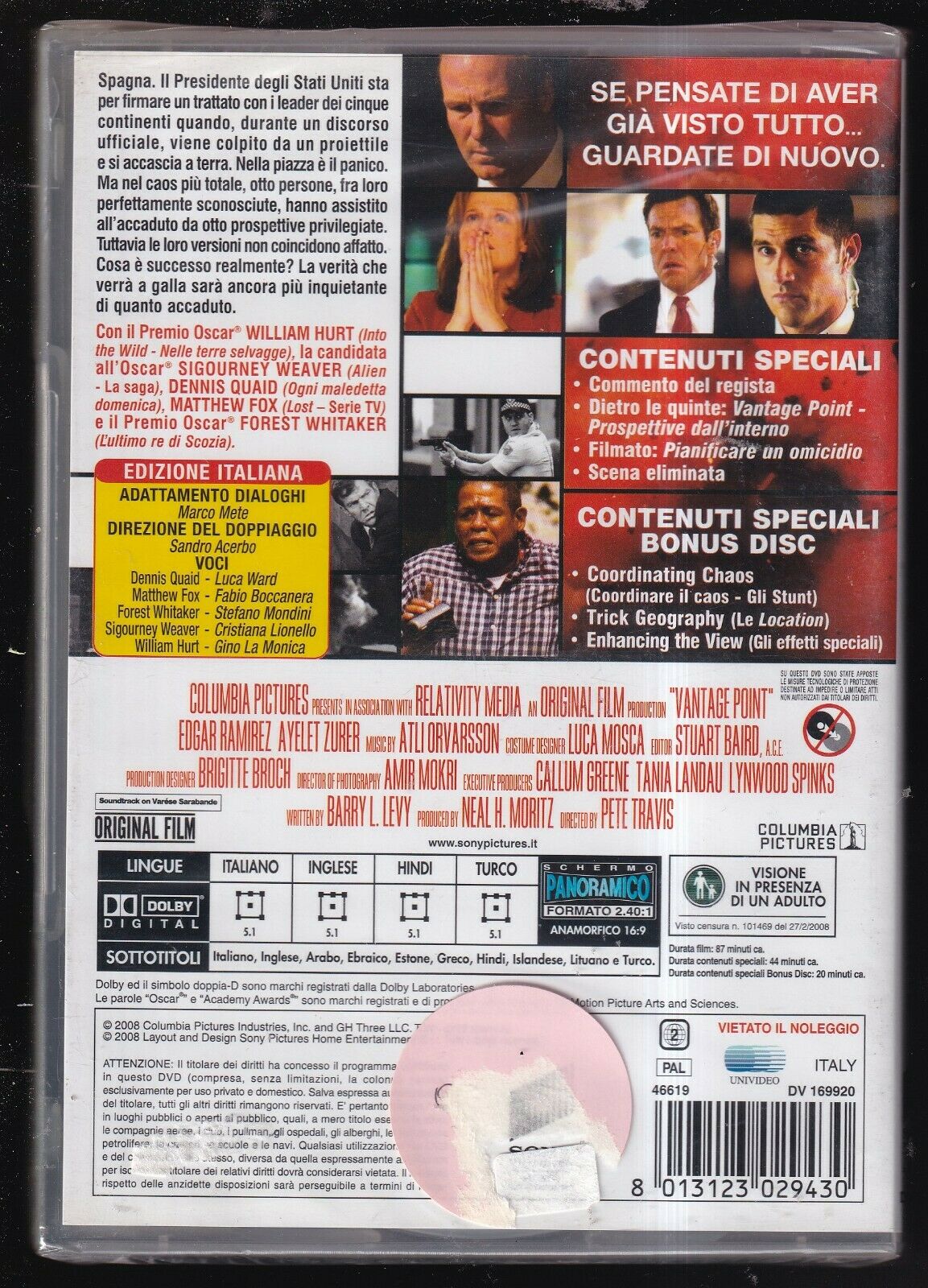 EBOND Vantage Point - Prospettive Di Un Delitto Con Dennis Quaid (2) DVD DB741457 - Image 2