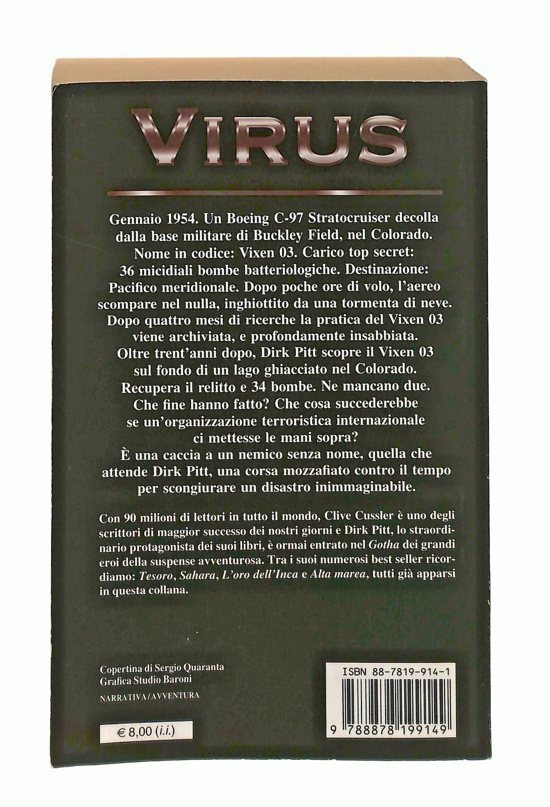 EBOND Virus Clive Cussler Tea Libro LI048277 - Image 2