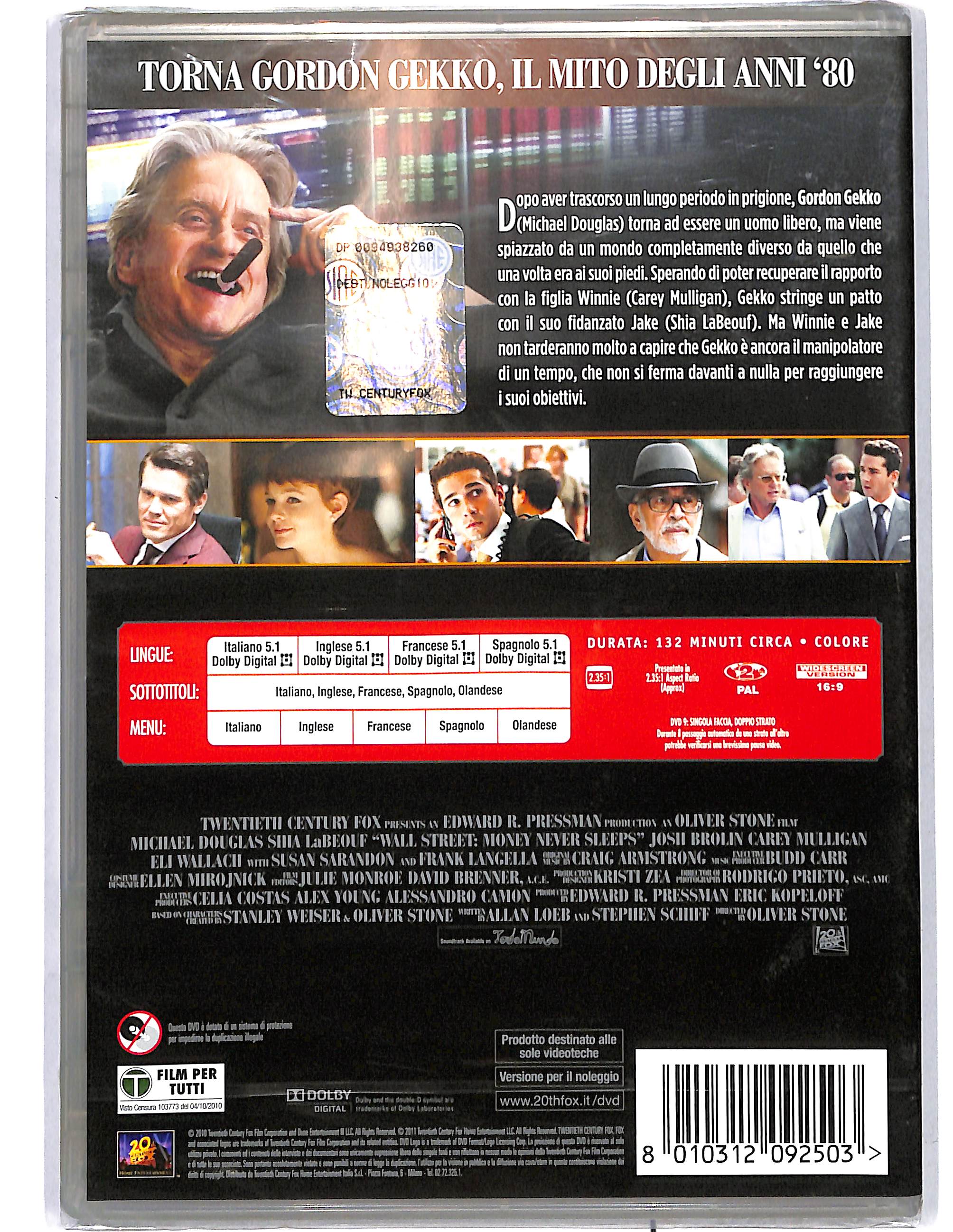 EBOND Wall Street Il denaro non dorme mai NOLEGGIO DVD DB712338 - Image 2