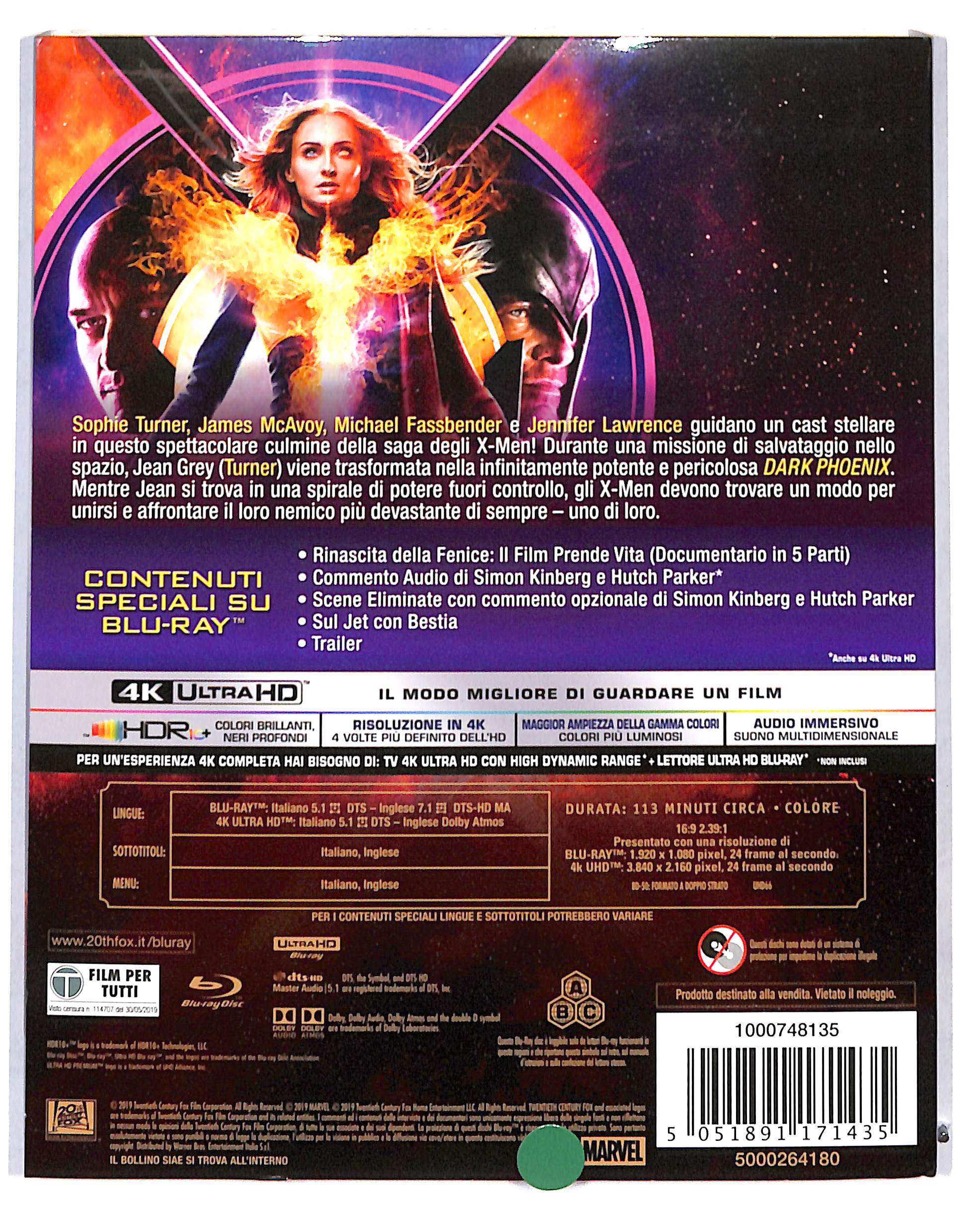EBOND X-men Dark Phoenix 4k Ultra Hd + BLURAY DB689743 - Image 2