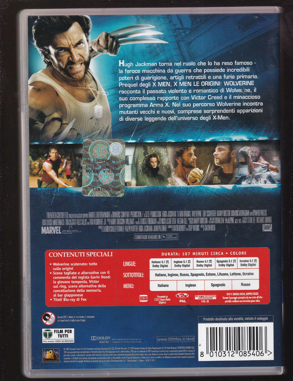 EBOND x Men Le Origini Wolverine DVD DB770819 - Image 2