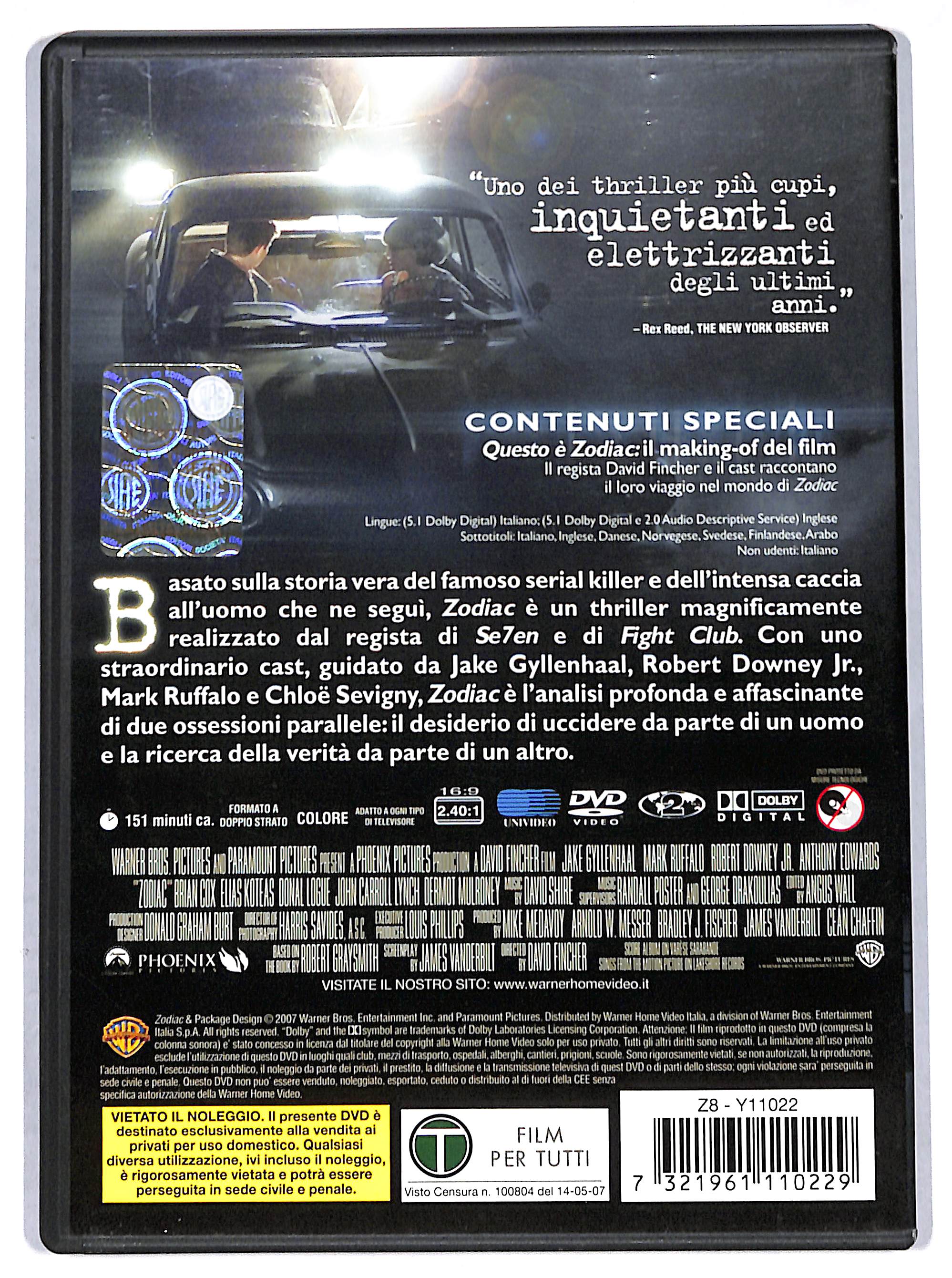 EBOND zodiac DVD DB689957 - Image 2